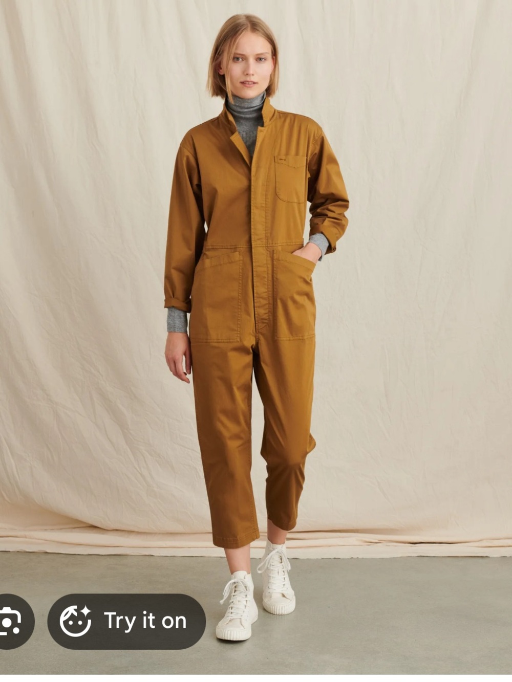 Alex Mill Women’s Utility Jumpsuit in Camel
